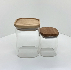 Vietnam Folk Food Spice Storage Wood <b>Lids</b> Rectangular Shape <b>Decoration</b> Kitchen Custom Flat Surface Jars for Borosilicate Jars - Product Image 3