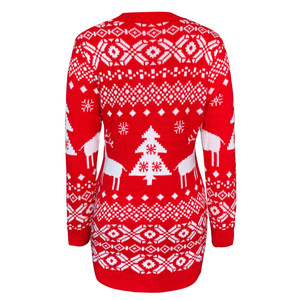 <strong>Women</strong> <strong>Christmas</strong> Sweater Dress Warm Knitted Long Sleeve Sweater <strong>Jumper</strong> Top Winter Autumn <strong>Plus</strong> <strong>Size</strong> - Product Image 6