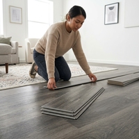 Wasserdichter SPC-Vinylboden 4mm/5mm/6mm Rutschfest Klicksystem Modernes Design für Wohnzimmer Innenbereich