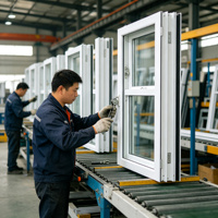 Wärmegedämmtes Aluminium-Vertikalschiebefenster mit Doppelverglasung, Modernes Design im Europäischen Stil für Küche und Bad