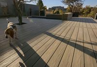Plancher de terrasse en composite bois-plastique (WPC) facile à installer, imperméable, pour jardin, patio, piscine