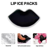 Compresse de gel PVC réutilisable en forme de lèvres personnalisée pour thérapie chaude et froide en soins de beauté