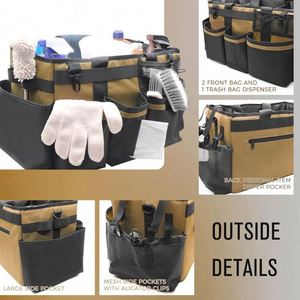 BSCI Factory Large Wearable <b>Cleaning</b> <b>Caddy</b> Tote Bag Organizer For Housekeepers Tool Bag Car <b>Cleaning</b> Tool Organizers Bags - Product Image 2