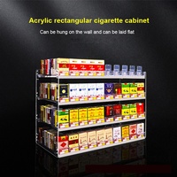 Magasin de tabac en acrylique à plusieurs couches personnalisé Cigarette Stand Display Rack Présentoir d'étagères en acrylique pour magasin de fumée