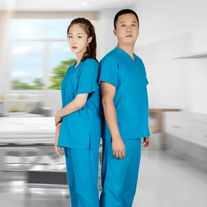 Doctor แขนสั้น Cotton Scrubs ชุด Designs สำหรับชาย