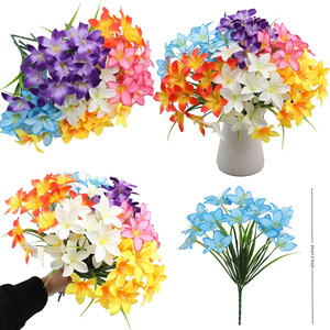 Bouquet de fleurs artificielles en lys, style rustique, décoration florale, fleurs en plastique pour la décoration intérieure et extérieure et accessoires de photographie - Product Image 1