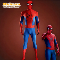 Kostum Cosplay Spider-man Berkualitas Tinggi Bahan Spandex Bernapas, Setelan Celana Panjang dan Pendek untuk Dewasa Unisex, Pakaian Replika Film