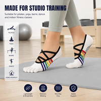 Chaussettes de yoga et de Pilates unisexes personnalisées pour l'automne, antidérapantes, respirantes, à séchage rapide, en spandex/coton, confortables