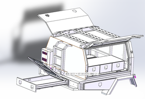 Wholesale Aluminum Truck Bed <strong>Tool</strong> Storage <strong>Box</strong> With <strong>Drawers</strong> - Product Image 2