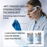 Sérum en poudre lyophilisée à marque privée, hydratant, réparateur, favorisant la repousse des cheveux, sérum liquide pour le visage à base de peptide de cuivre bleu GHK-Cu, ampoule