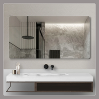 Miroir mural en fer artisanal monté sur miroir classique mural incassable pour salon