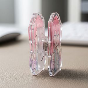 Clips en acrylique et PP écologiques personnalisés très vendus, avec logo personnalisé, motifs de dessins animés, mascottes, animaux mignons, notes autocollantes pour promotion - Product Image 4