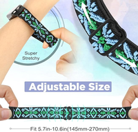 Bracelet de montre de remplacement en nylon élastique réglable pour Xiaomi Smart Band 10/Xiaomi Smart Band 9/Xiaomi Smart Band 8