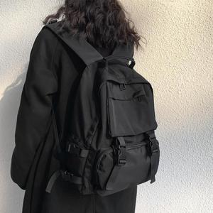 Cool Tooling Black Large-capacity Schoolbag Fashion Simple Casual Men's <b>College</b> Students Backpack - Product Image 4