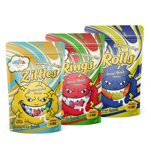 Sinh Thái Thân Thiện Tùy Chỉnh Nhôm Lá Mỏng Zip Khóa Ziplock Đứng 3.5G 7G Standup Đứng lên Túi Túi - Product Image 4