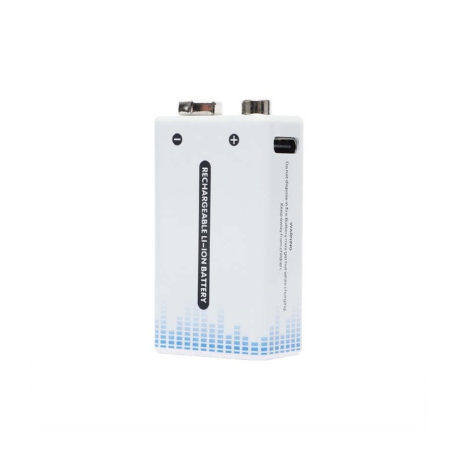 9V 1000mAh USB-C Rechargeable Lithium Ion Battery UN38.3 Certified