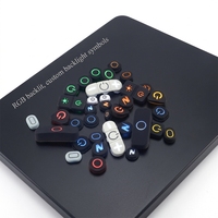 Interrupteur numérique carré à bouton unique en silicone étanche et rétro-éclairé Connecteur de touches Montage Clavier souple de taille personnalisée