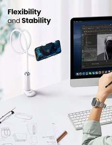 UGREEN Gooseneck Clip <b>Phone</b> <b>Holder</b> for Bed Desk Cell <b>Phone</b> Mount Flexible <b>Lazy</b> Long <b>Arm</b> Clamp - Product Image 2