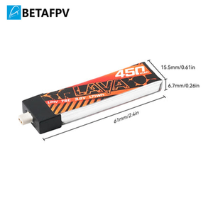 BETAFPV LAVA 1S Accessories 450mAh 75C Plastic FPV Traversing <b>Drone</b> <b>Battery</b> with BT2.0 Connector Model - Product Image 6