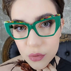 Montatura per <span class=keywords><strong>Occhiali</strong></span> Kedun Stile Occhio <span class=keywords><strong>di</strong></span> <span class=keywords><strong>Gatto</strong></span>, Design Punk con Colori Contrastanti, <span class=keywords><strong>Occhiali</strong></span> Semplici <span class=keywords><strong>da</strong></span> Donna in TR90 - Product Image 2