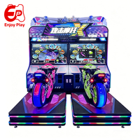 Machine de jeu vidéo d'arcade simulateur de course de moto haute vitesse, cadre métallique, interface anglaise, 2 joueurs, monnayeur/billets - Grande Vente