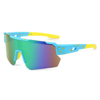 Nouvelles lunettes de soleil de sport surdimensionnées, protection UV400, verres non polarisés, lunettes de cyclisme coupe-vent pour femmes, hommes et adultes