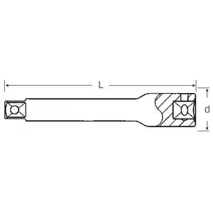 STAHLWILLE - 11010006 <b>Extensions</b> - EAN 4018754012220 <b>SOCKET</b> WRENCH ACCESSORIES 1/4" - Product Image 2