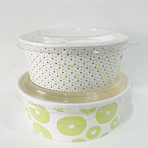 Taza y tazón de papel desechable, <span class=keywords><strong>impresora</strong></span> <span class=keywords><strong>para</strong></span> llevar ensalada, Bol de pla kraft, caja de pulpa de fibra de bambú, Bol de papel con tapa - Product Image 4