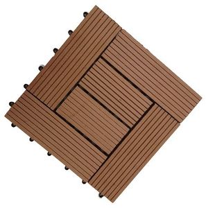 Nhà Máy Giá Tùy Chỉnh 30X30Cm Diy Wpc Decking Gạch Ngoài Trời Interlock Decking Tầng Dễ Dàng Cài Đặt - Product Image 4