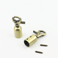 Fermoirs en alliage de zinc pour bijoux, accessoires de quincaillerie pour bagages et sacs à main, crochets pivotants et clips pour sacs, finition or clair brossé antique
