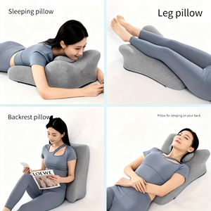 Almohada ergonómica de espuma viscoelástica con <span class=keywords><strong>cuña</strong></span> para aliviar el <span class=keywords><strong>reflujo</strong></span> ácido, lectura, cabecera, soporte ajustable, dolor de cuello ortopédico - Product Image 4