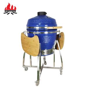 KIMSTONE Kamado 22 pouces L Barbecue en céramique bleu, machine industrielle à charbon de bois, <span class=keywords><strong>mini</strong></span>-grill à poulet, barbecue, fumoir - Product Image 5