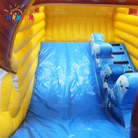 Château gonflable WINSUN écologique en PVC, combo bateau pirate, avec toboggan aquatique et sec, usage commercial intérieur/extérieur