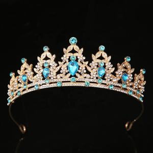 Diamant Accessoire Femme Diadèmes En Gros Alliage Coloré Coronas Decorativas De Étincelant Filles Couronne De <span class=keywords><strong>Luxe</strong></span> Cristal Diadème - Product Image 3