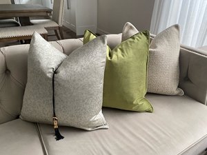 22" 20" 18" <strong>Throw</strong> <strong>Pillow</strong> Covers Luxury Jacquard Hotel Style <strong>Decorative</strong> Macrame Gray square Cushion Cover - Product Image 4
