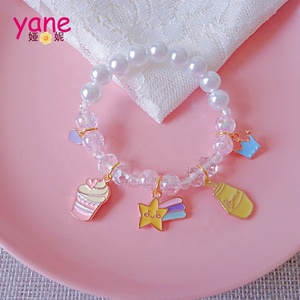 Braccialetto di perle per bambini <span class=keywords><strong>bambina</strong></span> con arcobaleno braccialetto di unicorno carino decorazione braccialetto di perline accessori <span class=keywords><strong>gioielli</strong></span> per bambini