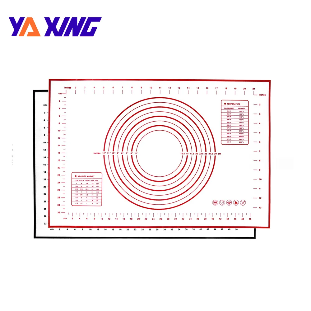 Bakmat Met Rood Of Zwart Patroon, Perfect Voor Het Rollen Van Deegwarmte-Isolatie Siliconenmat