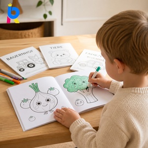 Livres de coloriage pour enfants imprimés sur mesure, écologiques, de haute qualité et colorés, pour les cours d'<span class=keywords><strong>art</strong></span> et les projets créatifs - Product Image 1