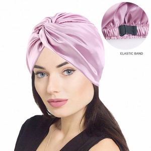 Adjustable Silk Satin Bonnet for Sleeping Hair <b>Wrap</b> Double Layer Sleep Cap Night Turban Large Long Curly Braid Promotion Gift - Product Image 4