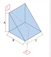 BK7 K9 Quartz Sapphire 45 Degree 90 Degree Right Angle Triangular Prism for Telescope Periscope