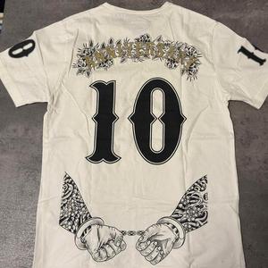 Venta al por mayor personalizado impreso verano camiseta de gran tamaño para los hombres 240 gramos de buena calidad 100% algodón manga corta con patrón de letras - Product Image 3