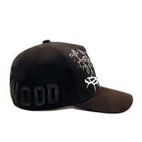 Gorra de béisbol con visera de gamuza, con pedrería y bordado 3D, gorra de sarga estilo punk urbano ajustable para hombre y mujer