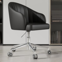 Chaise de bureau et de maquillage pour enfants en tissu, style luxe léger, réglable, ergonomique, pivotante, rose, tendance