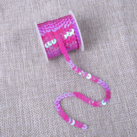 5y/rouleau bricolage vêtement accessoires artisanat garnitures décoratif Laser paillettes holographique Sequin connecté 6mm plat rond Pvc Sequin dentelle