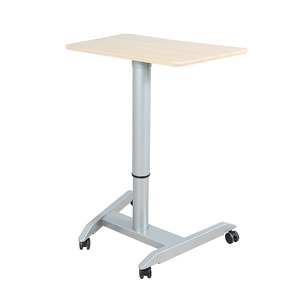 फैशन डिजाइन चार पहियों वायवीय ऊंचाई समायोज्य लैपटॉप काम कर तालिका कॉफी डेस्क - Product Image 6