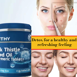 Tabletas de Aceite de Semilla de Cardo Mariano y Jengibre, Suplemento Dietético Natural para Adultos, Mejora la Inmunidad, Aclara la Piel, 60 Unidades, Dosis Diaria - Product Image 4