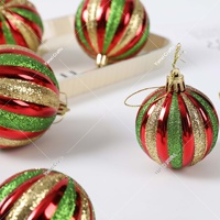 Nouveaux ornements de Noël transfrontaliers en forme de citrouille peinte, boules en plastique, style exquis, ensemble de décoration pour la maison, pendentifs pour sapin de Noël