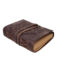 Carnet en cuir véritable pour femmes, magnifique carnet personnalisé fait main en cuir avec couverture en forme de cœur gravé pour le dessin quotidien - Product Image 4