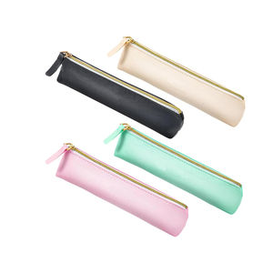 Cổ Điển Bút Chì Trường Hợp PU Da Đầy Đủ Hạt Điên-Ngựa Bò Ẩn Cho Nhiều Bút Trường Zip Bút Chì Trường Hợp Chủ Tổ Chức Nén - Product Image 1