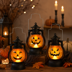 Linterna LED de Calabaza Blanca Cálida, Funciona con Pilas, Luz Decorativa para Halloween, Hogar, Fiestas, Festivales, Venta al por Mayor, OEM - Product Image 1